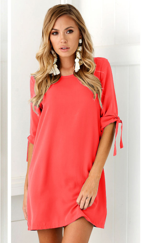 Chiffon Printed Dress - Floral Design Dress
